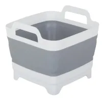 Miska 8l składana silikonowa ociekacz z uszami i korkiem spustowym