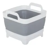 Miska 8l składana silikonowa ociekacz z uszami i korkiem spustowym