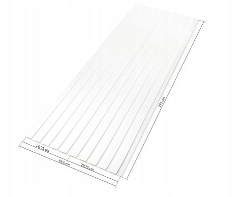 Lamele na białej płycie HDF - zestaw 59,5 cm x 275 cm - Biały 910 na Arena.pl