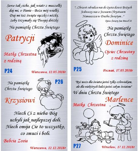 Srebrny Łańcuszek z Medalikiem SREBRO 925 Roczek Chrzest Komunia Grawer na Arena.pl