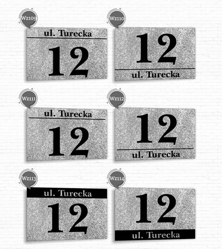 Tabliczka Tablica ADRESOWA ALUMINIOWA Numer domu cyfry ulica 30x20 na Arena.pl