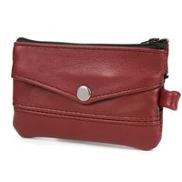 Etui Na Klucze Duże Trzykomorowe Skórzane Pojemne Na Karty Beltimore Bordowe G86