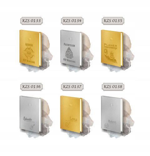 PLANER z imieniem kalendarz dzienny A4 2026 złoty srebrny z grawerem na Arena.pl