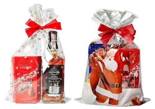 Worki celofanowe torebki foliowe PREZENTY ŚWIĄTECZNE MIKOŁAJKI 25x40 50 szt na Arena.pl