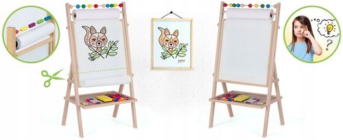 TABLICA EDUKACYJNA DLA DZIECKA +3 PAPIER DO RYSOWANIA PISANIA ZESTAW XXL na Arena.pl