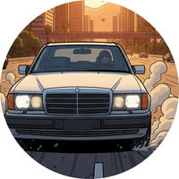 Opłatek na tor Mercedes W 124 Samochód Auto Bryka Fura Urodziny 18 30 40 50