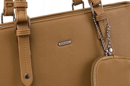 shopperka damska ze skóry ekologicznej z dodatkową portmonetką - rovicky na Arena.pl