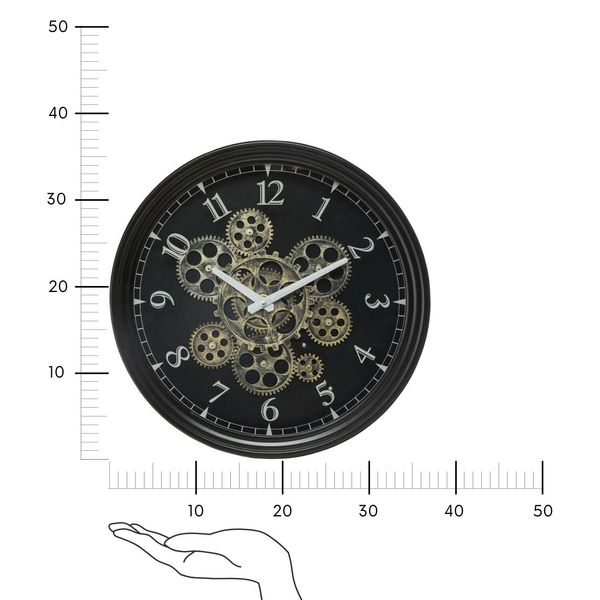 Zegar Meca 37cm czarny zdjęcie 4