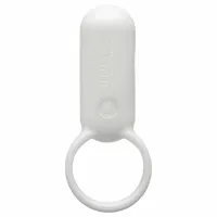 tenga svr smart vibe ring pearl white - pierścień wibrujący usb