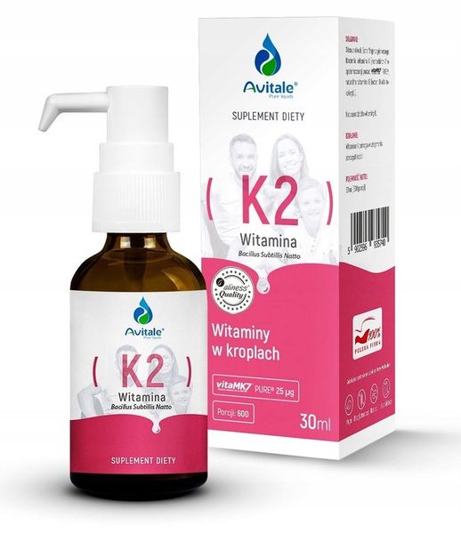 WITAMINA K2 MK-7 NATURALNA BEZ DODATKÓW KROPLE zdjęcie 3