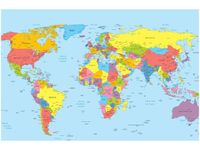 60X40CM MAPA ŚWIATA OBRAZ