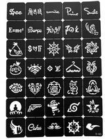 TATUAŻE BROKATOWE MAZAKI DO MALOWANIA SKÓRY BROKATOWE + SZABLONY 373 SZTUKI