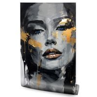 Fototapeta Do Salonu Złoty PORTRET Kobiety Glamour 215cm x 320cm