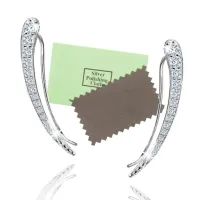 SREBRNE KOLCZYKI 925 NAUSZNICE DLA NIEJ, KOLCZYKI SREBRO PRÓBA 925 RODOWANE