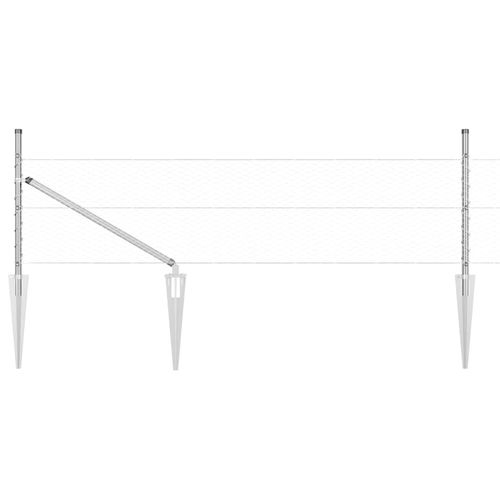 Ogrodzenie z słupkami Srebrny 0.8 x 100 m Stal pokryta PCV na Arena.pl