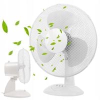 WENTYLATOR BIURKOWY WIATRAK STOJĄCY BIUROWY CICHY MOCNY BIAŁY MAŁY 3