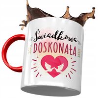 Kubek Czerwony Dla Świadkowej Druhny Na Prezent Z Nadrukiem Ze Zdjęciem