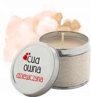 Personalizowana Świeczka zapachowa prezent na Dzień Kobiet z nadrukiem