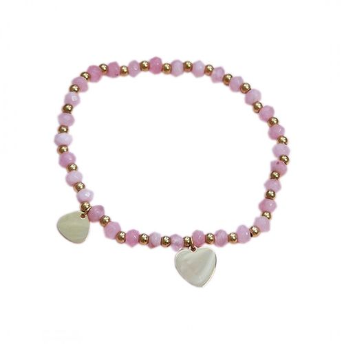 Bransoletka na rękę stal chirurgiczna pozłacana 14k złotem BST1413 na Arena.pl