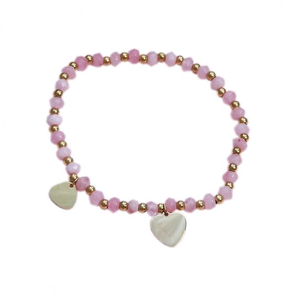 Bransoletka na rękę stal chirurgiczna pozłacana 14k złotem BST1413 zdjęcie 1