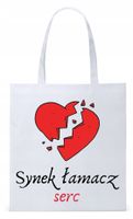 Dla Syna Syneczka Prezent Torba Eco Biała Shopper Z Nadrukiem Ze Zdjęciem