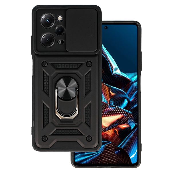 Slide Camera Armor Case do Xiaomi Redmi Note 12 Pro 5G/Poco X5 Pro Czarny zdjęcie 1
