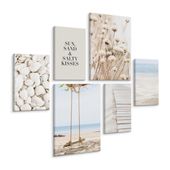 Obrazy Do Salonu Sypialni PLAŻA Morze Ocean Muszle 90cm x 80cm