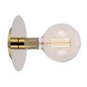 Kinkiet LAMPA ścienna DISC 106154 Markslojd metalowa OPRAWA ścienna mosiądz