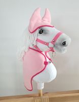 zestaw dla hobby horse a3: derka + nauszniki - jasny różowy