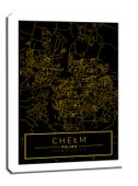 Chełm mapa złota - obraz na płótnie 61x91,5 cm