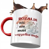 Kubek Czerwony Dla Rozalii Koleżanki Prezent Z Nadrukiem Ze Zdjęciem