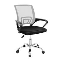 Fotel Gamingowy Szary Ergonomiczny – Nowoczesne Krzesło Obrotowe z Siatką Mesh L002-G