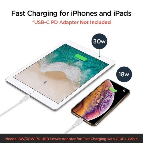 SPIGEN C10CL MFI TYPE-C TO LIGHTNING CABLE 100CM WHITE na Arena.pl