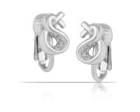 Klipsy zawijaski z kryształkami Preciosa z kolekcji Classic (E14786AG)