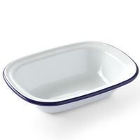 naczynie prostokątne emaliowane białe 175x130mm hendi 621202