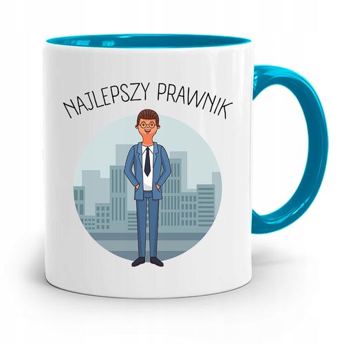 Kubek Błękitny Dla Prawnika Mecenasa Prezent Z Nadrukiem Ze Zdjęciem na Arena.pl