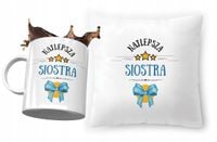 Zestaw Dla Siostry Poduszka + Kubek Na Prezent Z Nadrukiem Ze Zdjęciem