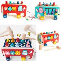 LT301 LANDTOYS DREWNIANA KOSTKA EDUKACYJNA SŁOŃ WBIJAK MONTESSORI