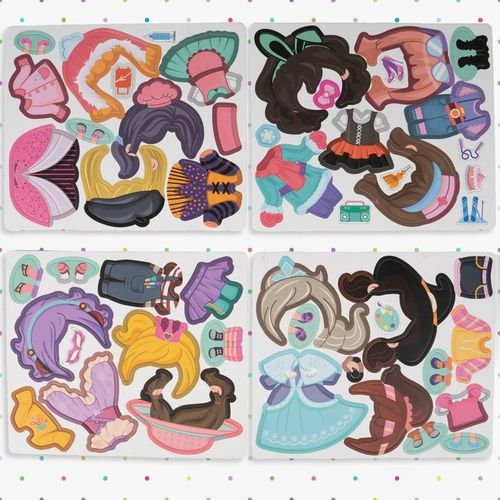 UKŁADANKA MAGNETYCZNA PUZZLE KREATYWNE UBIERANIE DZIEWCZYNKI UBIERANKA na Arena.pl