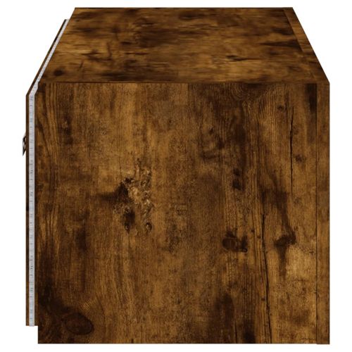 Ścienna szafka TV z LED, przydymiony dąb, 100x35x31 cm na Arena.pl