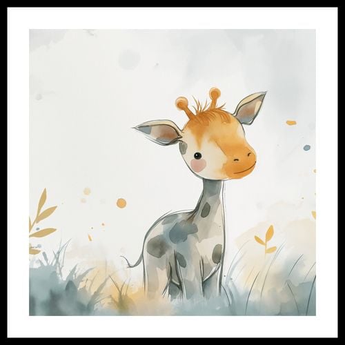 Plakat 60x60cm Mała Żyrafka na Arena.pl