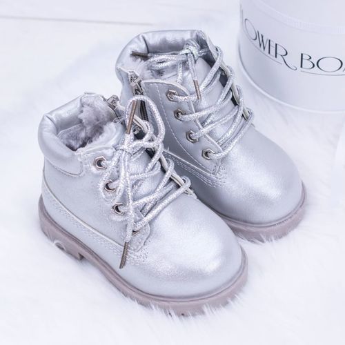 Dziecięce Ocieplane Srebrne Trapery Botki r.22 na Arena.pl