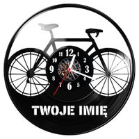 Zegar ścienny z płyty winylowej Rower z imieniem 861.14
