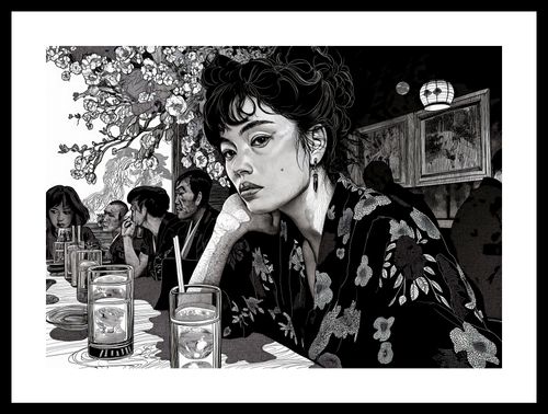 Plakat 42x29,7cm Czarne Kimono na Arena.pl