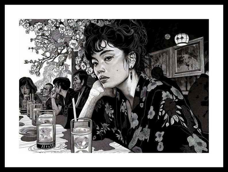 Plakat 42x29,7cm Czarne Kimono zdjęcie 3