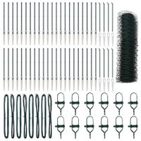 Ogrodzenie z słupkami Zielony 0.5 x 100 m Stal pokryta PCV