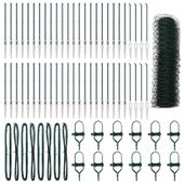 Ogrodzenie z słupkami Zielony 0.5 x 100 m Stal pokryta PCV