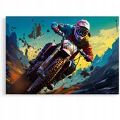 2 x Obraz 120x80 samochody motor cross aprilla kawasaki enduro abstrakcja a