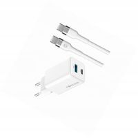 Szybka ładowarka GaN 45W 2 wejścia USB i USB-C z kablem do Vivo Y76 5G