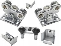 WÓZKI DO BRAMY PRZESUWNEJ 80x80 5 ROLKOWE TRWAŁE ROLKI STALOWE DO